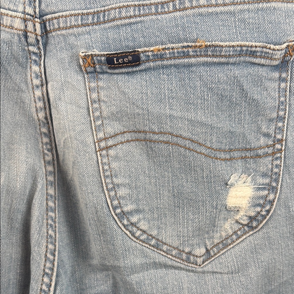 Lee Blue Distressed Denim - Picture 6 of 7